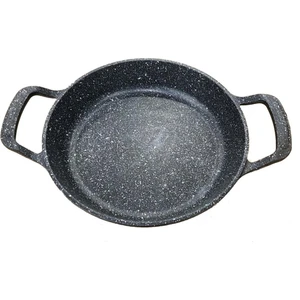 Döküm Sağan Ömür Boyu Garanti 18CM Granit Pik Döküm Yumurta Sahanı Tava Yanmaz Yapışmaz Iç Dış Yüzey