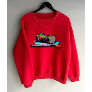 Yeni Sezon 3 İplik Şardonlu Pamuklu Dijital Baskılı Sweatshirt