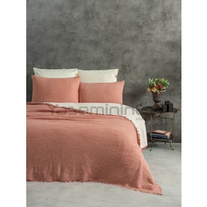 Yaseminin Evi/ KİREMİT RENGİ/  Müslin Yatak Örtüsü / Yastıksız