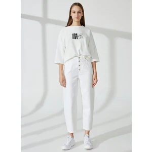 Denim Trip BALİ Balon Fit Ekru Kadın Jean Pantolon