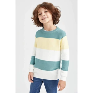 Erkek Çocuk Regular Fit Bisiklet Yaka Triko Kazak X7865A623AU