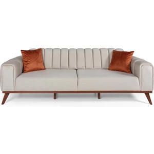 Perla Sofa Velar Yataklı Kanepe Babyface Krem