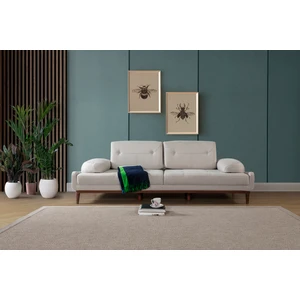 Perla Sofa Nelson Üçlü Koltuk Keten Krem