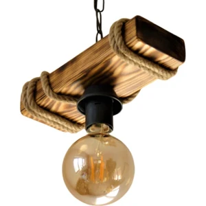 Ehfm Ticaret Ahşap Doğal Halatlı Tekli Sarkıt Avize