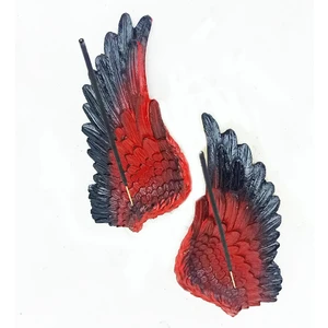 Craft Maket Melek Kanadı Çubuk Tütsülük Kırmızı (Ikili Takım)