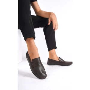 Hakiki Deri SRG666K İç Dış Kahverengi Erkek Loafer