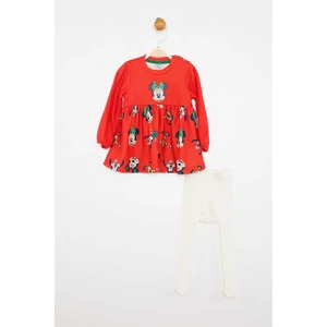 Minnie Mouse Lisanslı Kız Elbise 21200