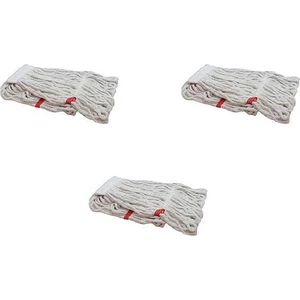 CodEx Geniş Islak Mop Paspas Ucu Başlığı Püskül  Pamuklu  500 gr  25 cm  Beyaz  3 Adet