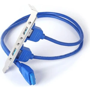 19 Pin USB 3.0 Arka Pci Panel Braketi 2 Port Çoklayıcı KABLOI-50CM-YH21