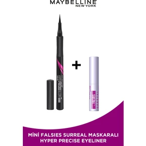 Maybelline New York Hyper Precise All Day Eyeliner - 701 Matte Onyx - Mat Siyah Mini Surreal Maskara Hediyeli