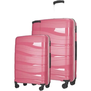 Pembe Wexta WX-PP10 Pembe Orta&kabin 2'li Set Valiz