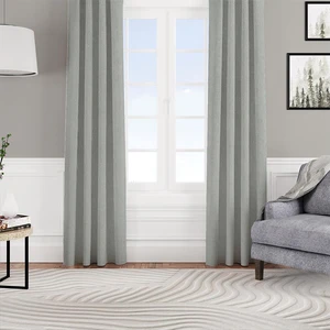 Kadife Dokulu Fon Perde Pilesiz Tek Kanat Taş Rengi