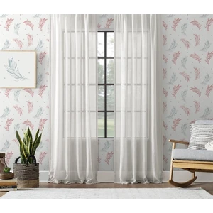 Keten Görünümlü Düz Tül Perde Pilesiz Ekru