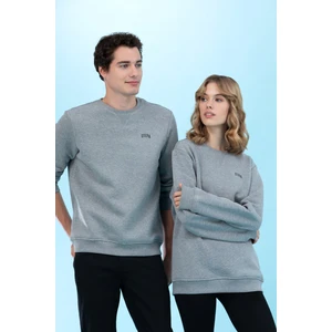 U.S. Polo Assn. Erkek Gri Melanj Sweatshirt 50276089-VR086