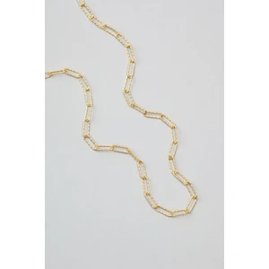So CHIC Klasik Stil 18 Ayar Rose Altın Kaplama 60 cm Gümüş Ataç Zincir Kolye