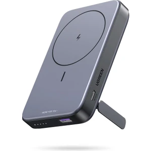 10.000 mAh 22,5W Magsafe Wireless Standlı Kablosuz Hızlı Powerbank 1xUSB-A, 1xUSB-C, Uzay Grisi - 15086