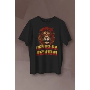 Kendim Seçtim Aslan Kafası Mayıslar Bizimdir Sarı Kırmızı Yeleli Galatasaray Lion Baskılı Tişört