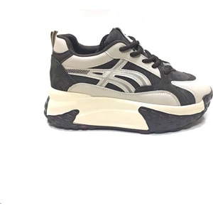 Kahverengi Deri Kadın Sneaker Spor Ayakkabı