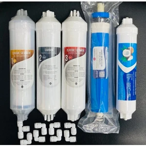 Water King Su Arıtma Cihazı 12 Inç Inline 5'li Membranlı Filtre Set