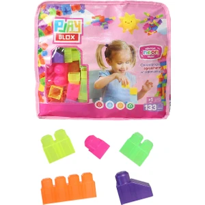 Play Blox 2991 Neon Renkler Mega Blok Seti 133 Parça Pembe Çantalı