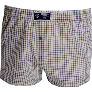 Mode Xl Büyük Beden Erkek Boxer Desenli Poplin 6348 Kiremit