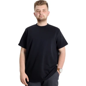Büyük Beden Erkek T-Shirt Bisiklet Yaka Interlok 23162 Lacivert