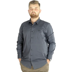 Büyük Beden Erkek Klasik Gömlek Likralı 20351 Antrasit