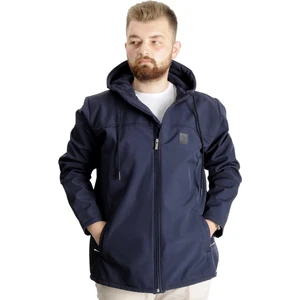 Erkek Softshell Parcalı Kapsonlu Mont 21235 Lacivert