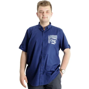 Erkek Büyük Beden Gabardin Gömlek One Cıty 23307 Indigo