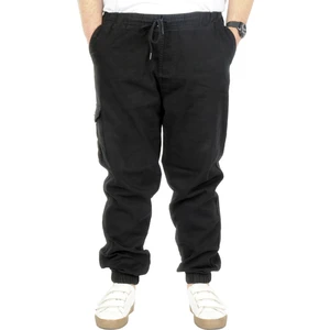 Büyük Beden Erkek Gabardin Kargo Jogger Pantolon  Doğa 21927 Siyah