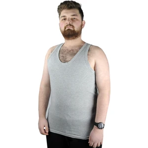 Büyük Beden Erkek Atlet Bisiklet Yaka 6340 Gri Melanj