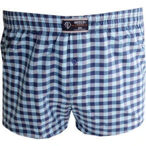 Mode Xl Büyük Beden Erkek Boxer Desenli Poplin 6348 Açık Lacivert