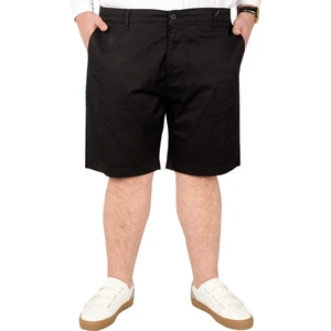 Kapri Yancep Nice Classic Büyük Beden Erkek Şort Siyah Rahat Kesim Yazlık