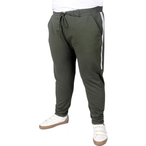 Mode Xl Büyük Beden Eşofman Altı Darpaça  Stripe 22509 Haki