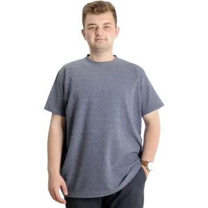 Büyük Beden Erkek T-Shirt Bisiklet Yaka Waffle 20033 Antramelanj
