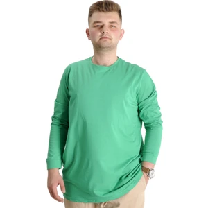 Büyük Beden Erkek Tshirt Uzun Kol Manşetli 20103 Yeşil