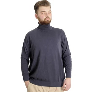 Büyük Beden Erkek Kazak Balıkçı Yaka 22205 Fume