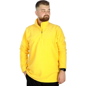 Erkek Sweat Polo Yaka Yarım Fermuarlı Polar 22548 Sarı