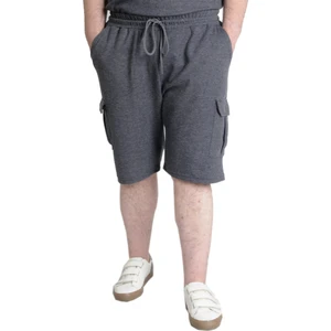 Büyük Beden Erkek Şort Kargo Cep Waffle 23500 Antramelanj