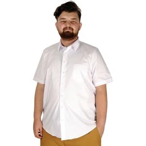 Büyük Beden Erkek Klasik Gömlek Likralı 20352 Beyaz