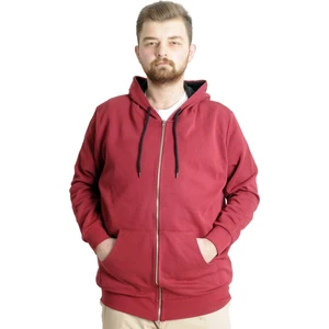 Erkek Hırka Kapson Fermuarlı Steel Interlock 21600 Bordo