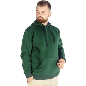 Erkek Sweatshirt Kapşonlu Pocket Basic 20562 Nefti