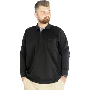 Erkek Uzun Kol Polo Cepli Interlok M 22460 Siyah