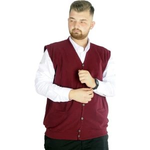 Mode Xl Büyük Beden Erkek Yelek Selanik 20545 Bordo