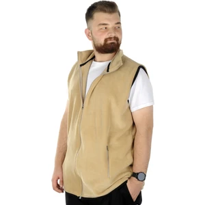 Erkek Polar Yelek Dik Yaka Fermuarlı 22549 Bej
