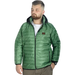 Büyük Beden Mont Kapitone Kapşonlu 22602 Yeşil