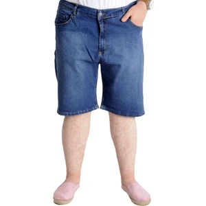 Büyük Beden Erkek Kot Şort New Armına Blue 23805 Lacivert