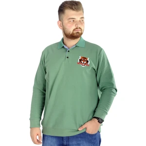 Erkek Uzun Kol Polo Wild Soul Waffle 22449 Su Yeşili