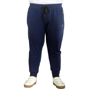 Mode Xl Büyük Beden Eşofman Altı Darpaça  Zippered 22501 Indigo