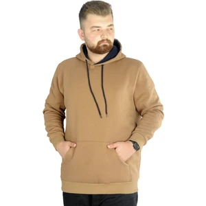 Erkek Sweatshirt Kapşonlu Pocket Basic 20562 Sütlükahve